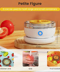 Cordless Electric Produce Washer And Veggie Scrubber Driven By Smart Electrolytic Tech And Heavy Duty Titanium Rods For A Legit Deep Clean On Fresh Fruit Rice And Cookware Daily on a wood countertop with tomatoes.