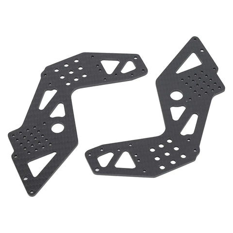 Carbon Fiber RC Car Side Panels Set, Ultra Light Yet Strong Chassis Panels for Off-Road Racing, 2 Pieces shown