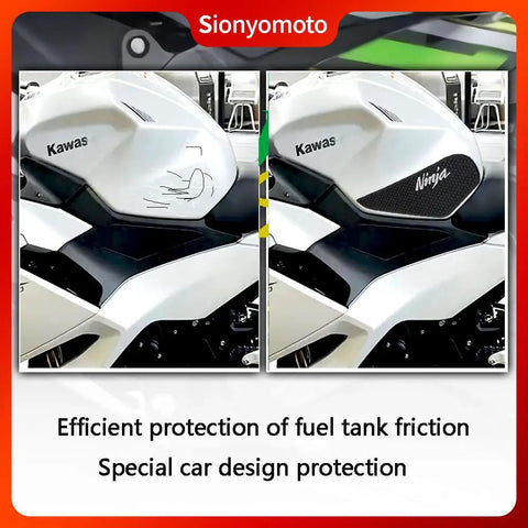 Tank Pad Protector Stickers Set For Ninja 400 500 2019 To 2023 Anti Slip Gas Tank Guard Decals Kit Durable PVC Rubber on bike