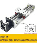 86mm Stepper Bracket For X Y Z Axis Linear Slide Stage With SFU1605 Ball Screw 1000mm And 1610 Linear Guide Pro Grade CNC Module