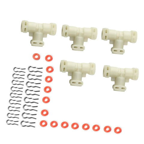 Thermoblock Connector Kit For Coffee Machine With Tube Seal Clamp Rings And Fluid Connection Replacement Parts Made From Plastic That Withstand High Temperature No Tools Needed For Quick Install Improves Current Transmission And Machine Efficiency, plastic connectors and rings