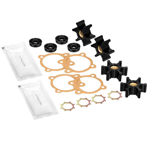 2-Pack Utility Pump Repair Kit For 1/10 HP And 1/12 HP Transfer Pumps With 4 Beefed-Up XNBR Impellers And Brass Hubs Replaces 555706 555713