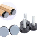 PTFE Furniture Leveler Feet 20Pcs M6 Thread Antislip Glides for tables and chairs with smooth surface and threaded base.