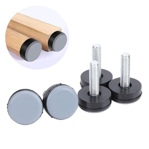 PTFE Furniture Leveler Feet 20Pcs M6 Thread Antislip Glides for tables and chairs with smooth surface and threaded base.
