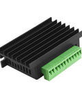 TB6600 stepper motor driver module with black aluminum heatsink and green terminal block