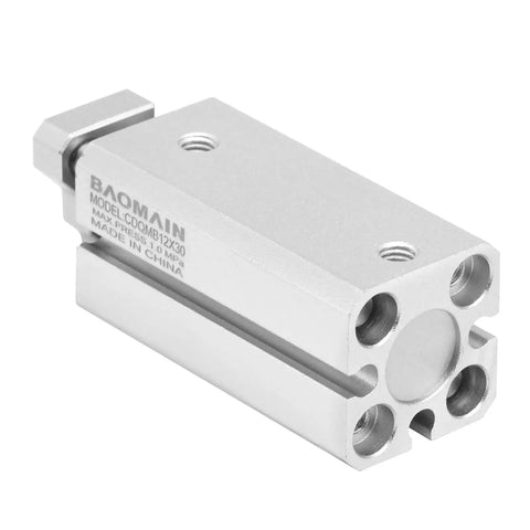Compact Pneumatic Air Cylinder With 12mm Bore And 30mm Stroke Guide Rod Type Direct Mount Double Acting Magnet Included CDQMB12 30