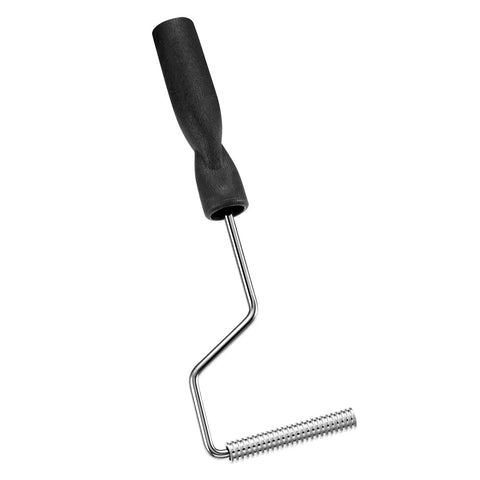 Paddle Tool For Fiberglass Laminating Bubble Roller With Aluminum Head For Mold Resin Composite 3 Inch Pro Grade Air Bubble Busting Roller For Lightweight Heavy Duty Fiberglass Projects And DIY Repairs, showing handle and metal roller head