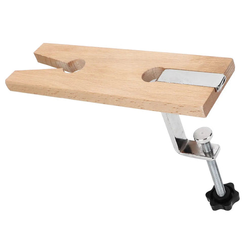 Pro Grade Jewelry Workbench Pin Clamp Durable Wooden Tool for Artisan Jewelry Making No Drill Required Easy Install