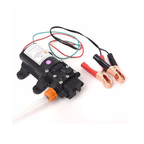 12V Vacuum Pump Siphon And Fluid Transfer Pump For Cars Boats Motorbikes Diesel Electric With Hose Black Workhorse For Fast Fluid Transfer 5L Per Minute 0.8MPa Max 60W Portable, black pump with clips