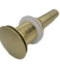 Pop-up drain for Brushed Gold Vessel Sink Faucet with High Arc, single lever handle, tall solid brass, no overflow, cUPC certified.