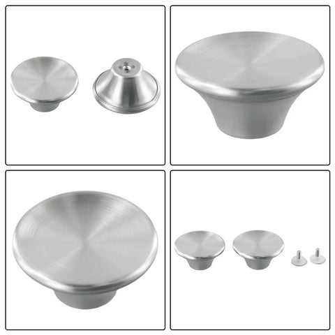 Upgrade Your Kitchen Gear With This Stainless Steel Pot Lid Knob Replacement Kit That Is Oven Safe And Heat Resistant, Featuring Durable Silver Handles And Screws For A Perfect Fit On Most Cookware To Keep Things Looking Fresh And Ready To Roll. stainless steel pot lid knob set with screws, silver replacement handles