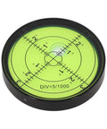 60mm Metal for spirit Level 1-3 Degree Range Green 60mm Metal(D) with a magnified green vials, precise measurement markings.
