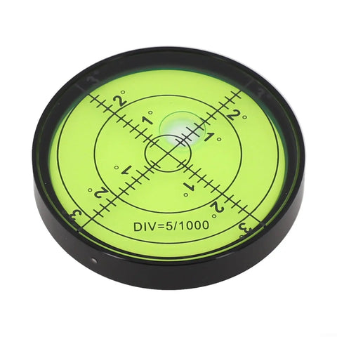 60mm Metal for spirit Level 1-3 Degree Range Green 60mm Metal(D) with a magnified green vials, precise measurement markings.
