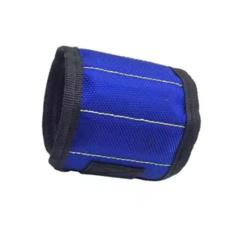 Magnetic Wristband Tool Holder With Strong Magnets Adjustable Oxford Fabric Wrist Belt Keeps Screws Nails Drill Bits In Place For Hands Free Work No Drop In Tight Spaces, blue Oxford fabric