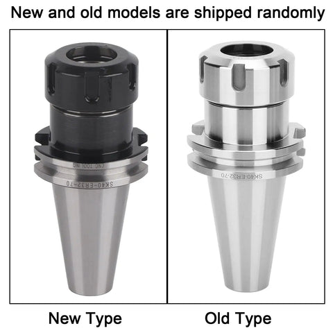 Comparison of new and old Heavy Duty CNC Milling Tool Holder SK40 ER32 70 For Lathe Machines with vacuum quenching coating.