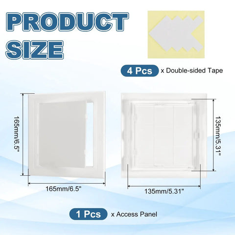 Zero Sweat Install On This Flawless White Drywall Access Panel That Smooths Over Wall Openings ABS plastic, size 165mm x 165mm