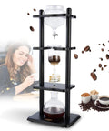 Make Some Chill Sips All Year Round With This Top Tier Cold Drip Coffee Machine And Heavy Duty Wooden Cold Brew Coffee Tower featuring a 1000Ml glass carafe.