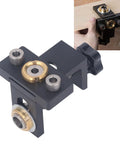 Hella Sturdy Aluminum Dowel Jig and Pocket Hole Drill Guide Kit for Rapid Woodworking, featuring brass alignment for precision drilling.