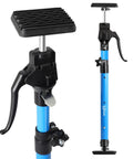 Heavy Duty Adjustable Cabinet Support Jack With Sturdy Aluminum Handle Perfect 3rd Hand For Up & Over Kitchen Installations High Load Capacity Quick Release For D I Y Pros And Beginners Easy Setup, detailed view of rubber pad and lever.