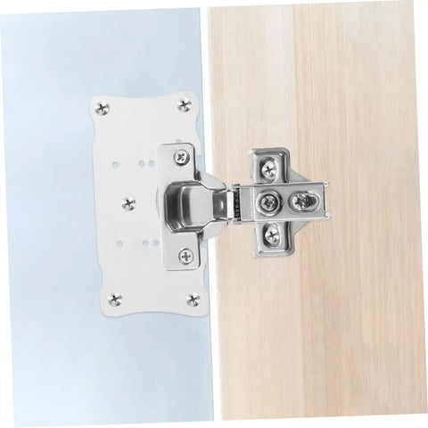 5 Piece Cabinet Hinge Plates Repair Kit For Kitchen Cabinets Easy Install No Fuss Durable Design With Modern Look And Stable Attachment