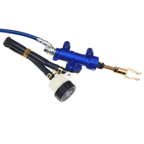 Blue Rear And Front Hydraulic Brake Assembly Kit Bolt On With Caliper Master Cylinder Disc Rotor And Brake Pads For Go Kart