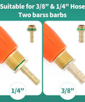 Heavy Duty 29 Inch Metal Replacement Sprayer Wand With Adjustable Nozzle 1/4 and 3/8 Inch Brass Barb Fittings