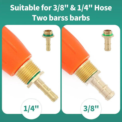 Heavy Duty 29 Inch Metal Replacement Sprayer Wand With Adjustable Nozzle 1/4 and 3/8 Inch Brass Barb Fittings