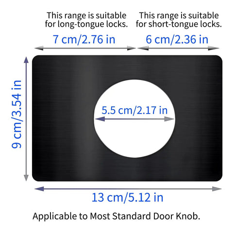 Door Lock Repair Plate Kit Reinforcement Fixing Plate For Knob Lever And Deadbolt Filler Cover dimensions diagram