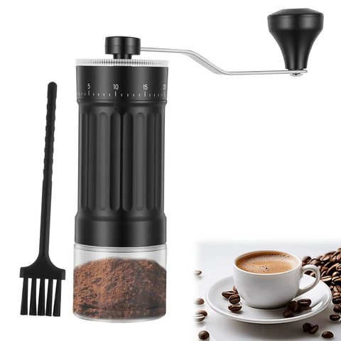 Manual Coffee Grinder With 40 Adjustable Settings Portable Conical Burr Grinder For Espresso On The Go 30g Capacity