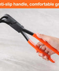 10 Inch Hand Seamer Workhorse For Sheet Metal Bending And Flattening With 90 Degree Jaws And Durable PVC Handle in hand