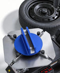 Precision Magnetic Socket Pad Welding Adapter With Robust Aluminum Alloy Construction For Frame Guide Rail Setup Ensures Secure Alignment And Durable Performance On Any Vehicle Job In Blue Set on tire changer.