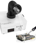 Heavy Duty Solder Fume Extractor With 3 Stage Filter And Top Notch Suction removing fumes from a soldering process
