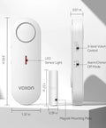 Two Pack Kid Safe Home Door Alarm System With 2 In 1 Chime And Alarm Three Level Volume Control Loud 98 Decibel Alerts For Doors Windows Rooms Garage RVs Pool House, white plastic, 3.93 in