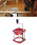 Rock Solid Router Lift Base Built With Premium Aluminum Alloy And Stainless Steel Table Raising Rig For 64 To 65mm Tools on workbench with drill.