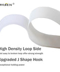 Hook And Loop Strips Three Quarters Inch By 5 Yard Nylon Fastener with high density loop side and J shape hook, white