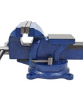 360 Degree Rotary Bench Vise 5 Inch Workhorse Heavy Duty Cast Iron Vise With Rotating Base And Adjustable Jaws Double Lock Nut