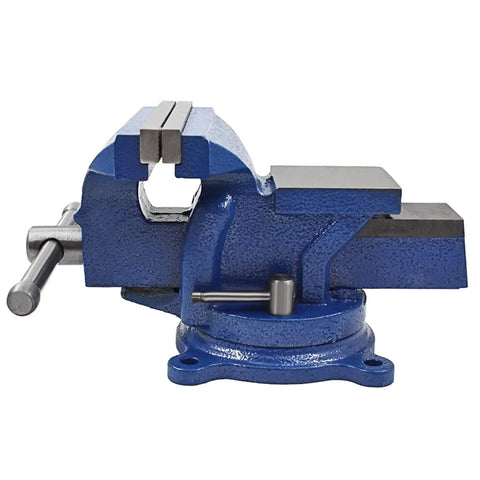 360 Degree Rotary Bench Vise 5 Inch Workhorse Heavy Duty Cast Iron Vise With Rotating Base And Adjustable Jaws Double Lock Nut