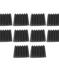 Premium Sound Absorbing Foam Acoustic Panels 12 Pack For Home Studio Recording Room Wall Tile Echo Control Noise Dampening, black foam tiles
