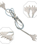 Fencing Epee Body Cord 1.6m Transparent Replacement Wire with metal connectors, showing durable flexible coil design.