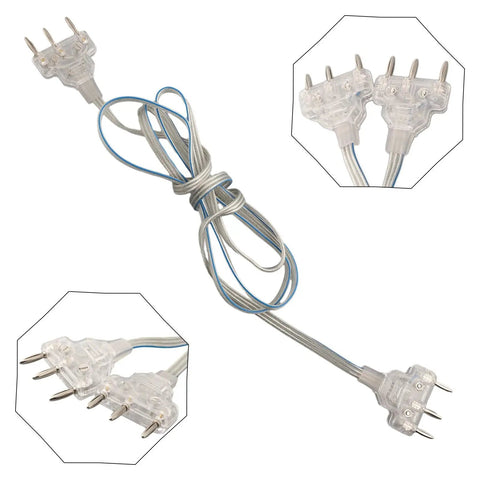 Fencing Epee Body Cord 1.6m Transparent Replacement Wire with metal connectors, showing durable flexible coil design.