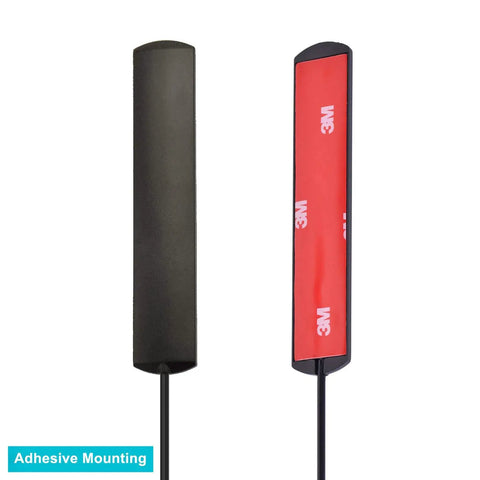 VHF UHF Car Window Adhesive Mount Patch Antenna For Scanner And Ham Radio, BNC Male Connector, 50 Ohm, adhesive back view