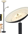 Dimmable LED Floor Lamp With 20W Main Light And 5W Reading Lamp 2500 Lumens Of Warm 3000K Glow For A Room, modern standing lamp