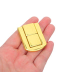 6 Piece Gold Tone Zinc Alloy Toggle Catch Latches For Wooden Boxes Storage And Jewelry Cases Heavy Duty Surface Mount Hardware Solutions, gold latch close-up