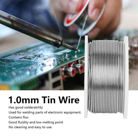 No Clean Rosin Core Solder Wire 1.0mm 100g High Purity Tin Lead Alloy For Electronics Repair PCB Circuit Board Soldering DIY Pro Grade