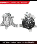 Built Tough Direct Swap Air Conditioning Compressor With Clutch Assembly For Subaru Forester Impreza Crosstrek side view showing detailed design and components