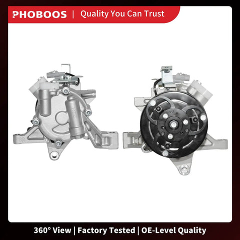 Built Tough Direct Swap Air Conditioning Compressor With Clutch Assembly For Subaru Forester Impreza Crosstrek side view showing detailed design and components