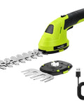 2 In 1 Cordless Hedge Trimmer And Grass Shears For Garden Yard And Lawn Lightweight Handheld Electric Trimmer With 1100 RPM Motor