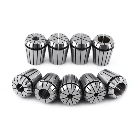 Pro Grade Metric Collet Set 18 Pc With 2 Morse Taper Chuck And 9 Pc Spring Collets CNC Engraving Tool Kit, made from 65Mn steel.