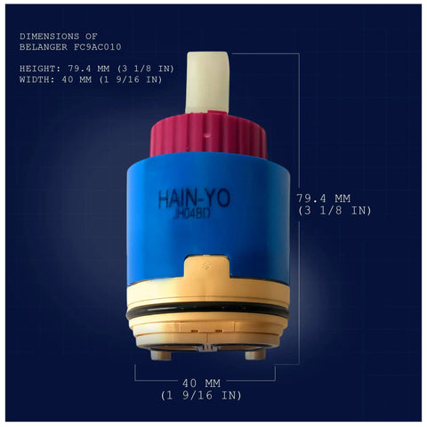 Ceramic Faucet Cartridge Replacement With Single Lever Pressure Balance Low Torque 40mm product dimensions 79.4mm x 40mm