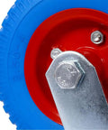 Close-up of heavy duty component for Eight Inch Caster Wheel Set Four Beefy Heavy Duty Flat Free Casters With 360 Degree Swivel
